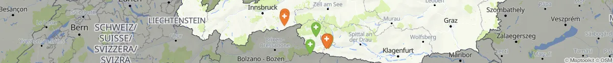 Kartenansicht für Apotheken-Notdienste in der Nähe von Prägraten am Großvenediger (Lienz, Tirol)